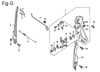 Fig-7 Diagram and Parts List for GC160 Type SHE4 Honda Engine