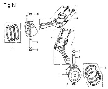 Fig-14 Diagram and Parts List for GCV530 Type QEA Honda Engine