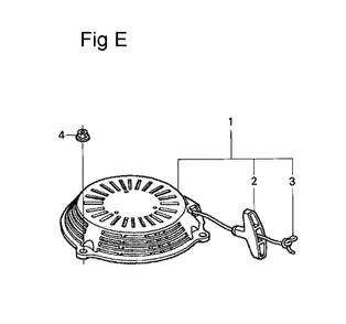 Fig-5 Diagram and Parts List for GSV190A Type BHH Honda Engine