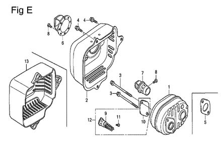 Fig-5 Diagram and Parts List for GCV160 Type N1 Honda Engine