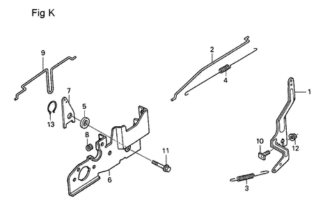 Fig-11 Diagram and Parts List for GSV190A Type A1AF Honda Engine