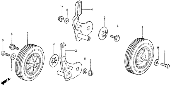 Part Location Diagram of 42920-959-000 Honda Arm, L. Fr. Adjusting (Not Available)