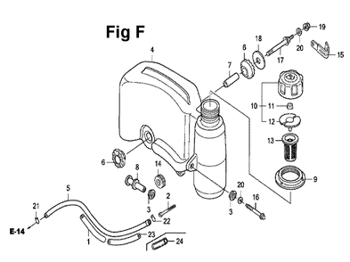Fig-11 Diagram and Parts List for GXV160H2 Type T1AH Honda Engine