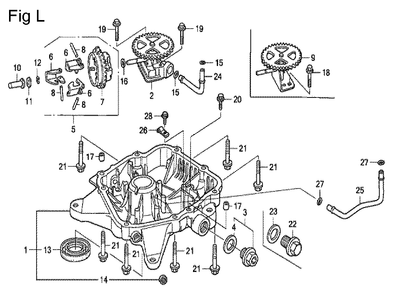 Fig-12 Diagram and Parts List for GCV530 Type EXA1 Honda Engine