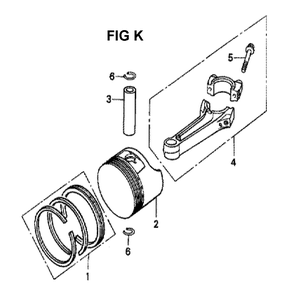 Fig-2 Diagram and Parts List for GXV140 Type N1GA Honda Engine