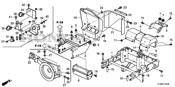Part Location Diagram of 94101-20000 Honda Washer, Plain (20mm)