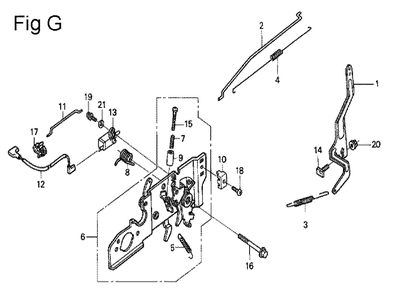 Fig-7 Diagram and Parts List for GSV190A Type A3G7 Honda Engine