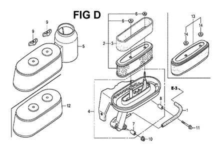 Fig-9 Diagram and Parts List for GXV160H2 Type SFJ Honda Engine