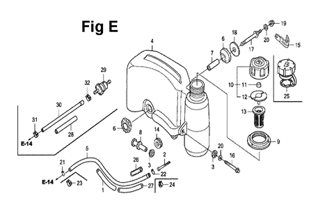 Fig-11 Diagram and Parts List for GXV160UH2 Type T1AH Honda Engine