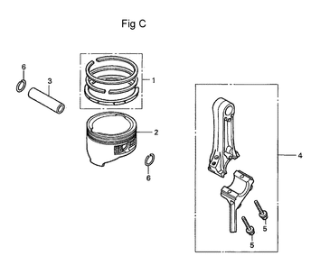 Fig-3 Diagram and Parts List for GC160A Type MEA2 Honda Engine