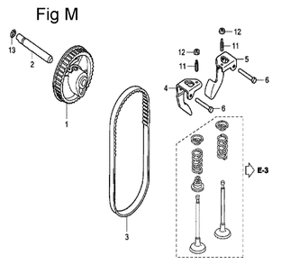 Fig-13 Diagram and Parts List for GC160 Type QHP7 Honda Engine