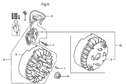 Fig-11 Diagram and Parts List for GC160LA Type MHA2 Honda Engine
