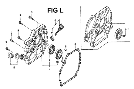 Fig-1 Diagram and Parts List for GX160H1 Type VPM6 Honda Engine
