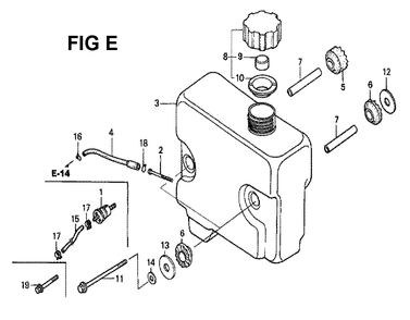 Fig-11 Diagram and Parts List for GXV340K1 Type DX Honda Engine