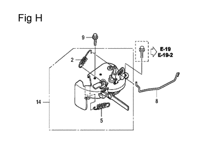 Fig-8 Diagram and Parts List for GCV160A Type S3H Honda Engine