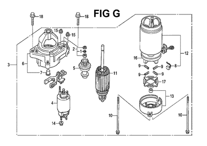Fig-13 Diagram and Parts List for GXV530 U3-1070150 Honda Engine