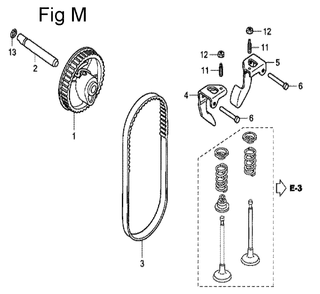 Fig-13 Diagram and Parts List for GC160 Type SHE Honda Engine