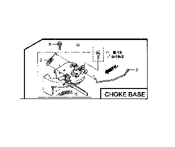 Choke base Diagram and Parts List for GCV160-LAOS3A  Honda Engine