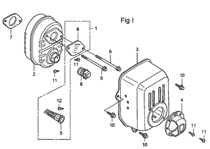 Fig-9 Diagram and Parts List for GC160LA Type DHAF Honda Engine