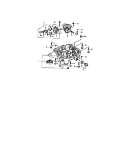 Oil Pan Diagram and Parts List for GCV-530-EXA2  Honda Engine