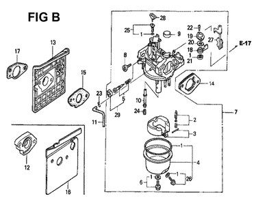 Part Location Diagram of 16221-ZE9-000 Honda Packing, Carburetor