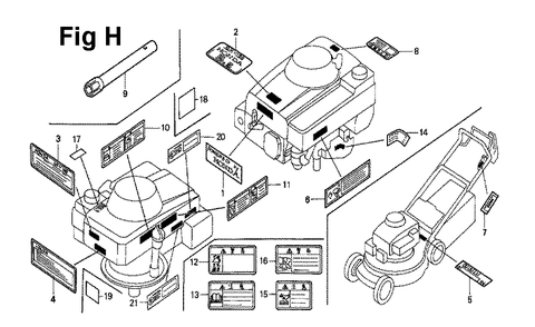 Fig-10 Diagram and Parts List for GXV160K1 Type N12 Honda Engine