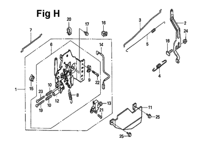 Fig-4 Diagram and Parts List for GXV160UH2 Type N1 Honda Engine