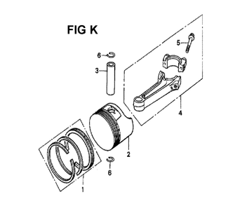 Fig-4 Diagram and Parts List for GXV140 Type N1U Honda Engine