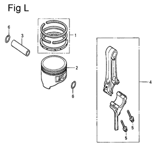 Fig-12 Diagram and Parts List for GS190A Type QBA2 Honda Engine