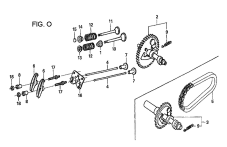 Fig-10 Diagram and Parts List for GX160U1 Type TCS2 Honda Engine