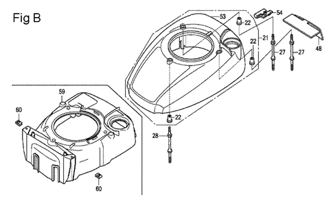 Fig-2 Diagram and Parts List for GCV160LA0 Type A1A Honda Engine