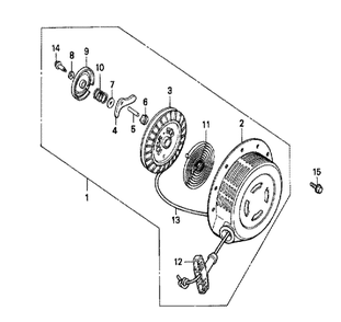 Fig-0 Diagram and Parts List for GX240 Type QHC Honda Engine