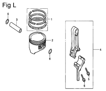 Fig-12 Diagram and Parts List for GC135 Type VHJ Honda Engine