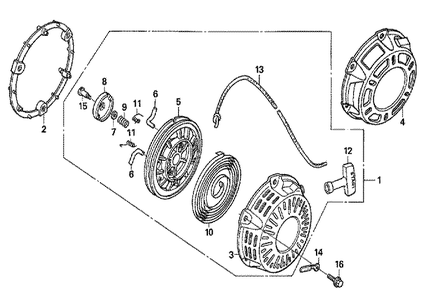 Fig-0 Diagram and Parts List for GX200U Type QX2 Honda Engine