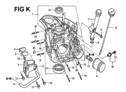 Part Location Diagram of 90018-PN3-000 Toro HOLDER-FILTER, OIL