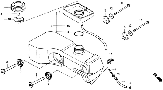 Part Location Diagram of 17518-751-000 Honda Collar, Tank Setting