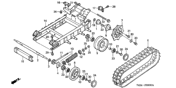 Part Location Diagram of 95701-10025-00 Honda Bolt, Flange 10X25