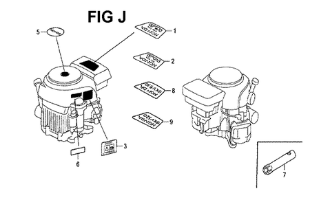Fig-6 Diagram and Parts List for GXV530 Type DXA1 Honda Engine