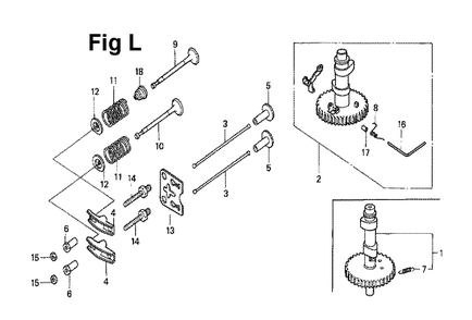 Fig-2 Diagram and Parts List for GXV140 Type N1S Honda Engine