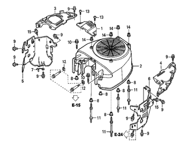 Fig-0 Diagram and Parts List for GXV671 Type TAFA Honda Engine