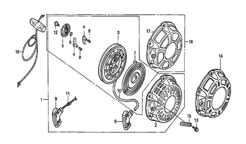 Part Location Diagram of 16500-ZH8-811 Honda Control Assembly (Remote/Internal)