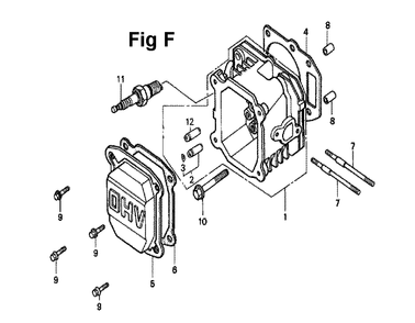 Fig-9 Diagram and Parts List for GXV140 Type MAD Honda Engine