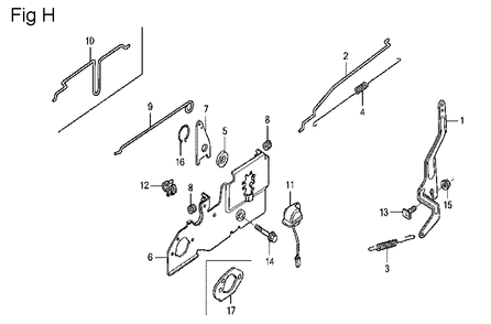 Fig-8 Diagram and Parts List for GCV160LA Type N5R Honda Engine