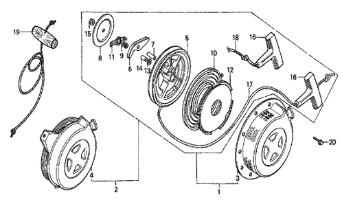 Fig-0 Diagram and Parts List for GX140 Type SH Honda Engine