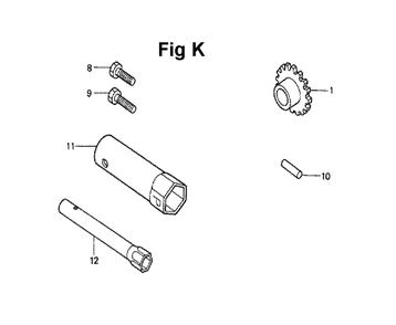 Fig-14 Diagram and Parts List for GXV120 Type P Honda Engine