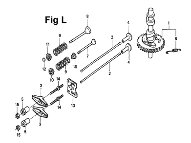 Fig-13 Diagram and Parts List for GXV120 Type N1B Honda Engine