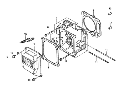 Fig-0 Diagram and Parts List for GXV120 Type N2CA Honda Engine