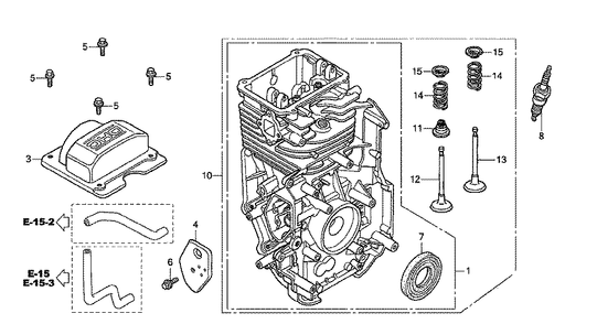 Fig-0 Diagram and Parts List for GC160A Type QED Honda Engine