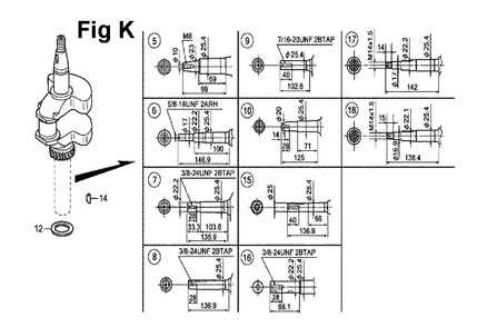 Fig-6 Diagram and Parts List for GXV160UH2 Type A1S Honda Engine