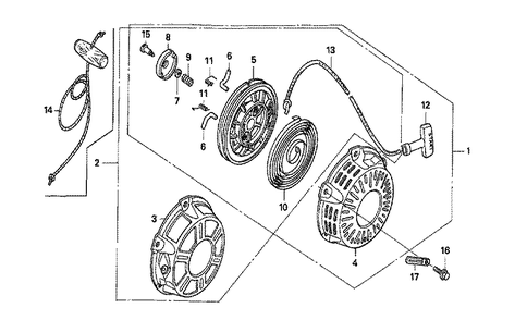 Fig-0 Diagram and Parts List for GX160K1 Type WJP Honda Engine